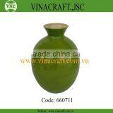 Green Spun Bamboo Vase for Home Decor thumbnail-1