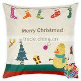 Deer Head Snowman Christmas Theme Sofa Decorative Christmas Pillow Covers thumbnail-3