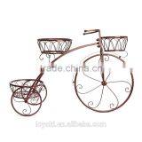 Garden Cart Vintage Parisian Style Tricycle 3 Tier Metal Planter Display Stand / Flower Pot Holder Iron Flower Pot Stand thumbnail-3