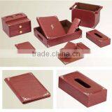 Desk Top Leather Set for Office,writing Leather Set (Silver Plating),PW-13 thumbnail-1