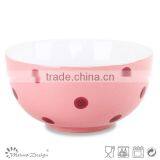 Solid Glaze Ceramics Cereal Bowl With Dot thumbnail-4