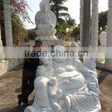 Garden Decoration Stone Carving Laughing Buddha Vietnam Marble Sculptures thumbnail-2