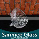 Small Size Trangle Leaves Embossed Glass Ice Cream Cup thumbnail-2