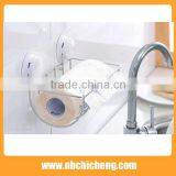 Wall Shelf Bathroom Suction Shelf Toilet Tissue Holder Toilet Paper Roller thumbnail-1