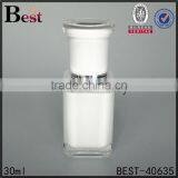 Special Square Shape 15ml 30ml 50ml Lotion Bottle Empty Luxury Silver Color Acrylic Body Lotion Bottle With Pump thumbnail-4