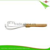 ZY-C1034 10 Inch Stainless Steel Head Egg Whisk Rubber Wood Handle Egg Beater thumbnail-2
