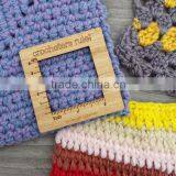 Natural Custom Bamboo Knitting Ruler Engraved thumbnail-3