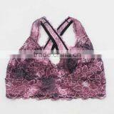 Ladies Beautiful Lace Bra With Back Cross Strap thumbnail-1