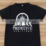 32S Soft Black Polyester Tshirt ,100%polyester t Shirt in High Count thumbnail-1