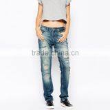 New Model Jeans Jeans for Women Boyfriend Style Fashion Ripped Loose Jeans thumbnail-1