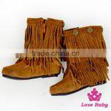 Whoelsale Suede Kids Cowboy Boots Tassel Moccasins Boots Baby Cowboy Boots thumbnail-4