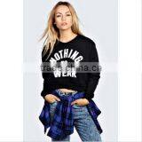 Wholesale Long Sleeve Fashion Short Top Custom Hoodies Women thumbnail-1