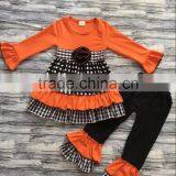 New Item Western Dresses Names Photos Girls Orange Cotton Halloween Outfits thumbnail-1
