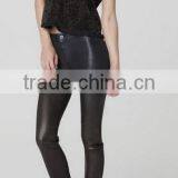 EY0206P Europea Lady High Waist pu Leather Feets Pants Women Pants pu Pants thumbnail-1