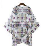 New Style Women Beach Blouses Printed Shirts Casual Camisas Femininas Blusas Vintage Kimono Cardigan thumbnail-1