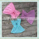 Wholesale Children Clothing Children's Pure Color Small Fly Sleeve Dress thumbnail-1