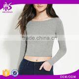 2016 China Manufacturer OEM Design Plain Dyed Cotton Summer Fashion Long Sleeve Mature Women Blouse thumbnail-1