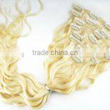 Clip in Platinum Blonde Hair Extensions,hair Clips in thumbnail-1