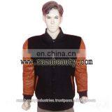 Black & Brown Varsity Jackets, Custom Logo Baseball Jackets, Camel Letterman Jackets, Wool Leather Bomber Jackets thumbnail-1