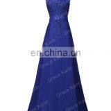 Grace Karin Sleeveless V-Back Beaded Blue Chiffon Prom Dress Long CL007555-6 thumbnail-4