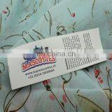 Factory Direct Customized Taffeta Wash Label/nylon Wash Label