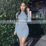 LAITE D2189 Hot Sales Comfortable Autumn&winter O-neck Bandage Casual Dresses Women Long Sleeve Bodycon Dresses thumbnail-2