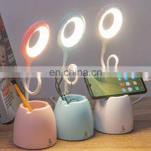 2020 Amazon 3 Modes Dimmable Usb Charging Wireless LED Desk Lamps for Kids Study Reading thumbnail-5