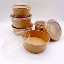 Biodegradable Paper Bowl With Lid Supplier Kraft Food Packaging China Eco Friendly Soup Bowl Supplier thumbnail-1