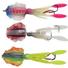 squid jig morbido 60g luminous UV soft plastic squid bait tuna fishing lure