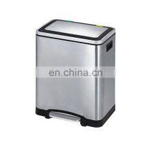 Household Step Trash Can Stainless Steel Kitchen Bathroom Kitchen Waste Bin thumbnail-1