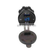 Car Charging Voltage and Current Digital Display Dual Meter QC3.0 Fast Charging 12-24V With Switch Control thumbnail-5