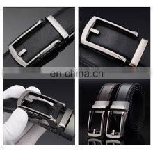 Wholesale Custom Simple Clip Reversible Leather Ratchet Pin Buckle Leather Belt Buckle thumbnail-3