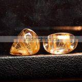Golden Rutile Quartz Cabochon Gemstone / Loose Rutile Gemstones thumbnail-1