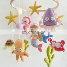 Hot Product Ocean Nursery Mobile Mermaid Mobile Sea Creatures Mobile Baby Felt Mobile Gift for Baby Wholesale thumbnail-3