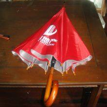 Advertising Umbrella Manufacturer With Straight Rod Automatic Umbrella, Curved Handle, Windproof Framework and High Cost Performance thumbnail-3