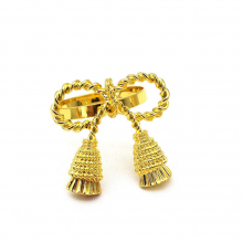 Gold Bowknot Napkin Holder Rings Metal Rings Wedding Outdoor Party Baby Shower Dinner Party Table Decoration thumbnail-5
