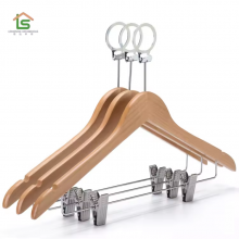 Manufacturer Anti-theft Wooden Coat Hangers Notches Cheaper Price Clothes Custom Hanger thumbnail-2