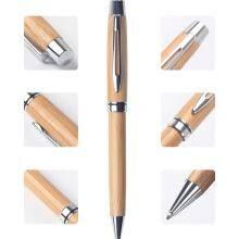 Customized LOGO Bamboo Pen With Metal Parts and Black Ink for Company Gift, Exhibition Use thumbnail-4