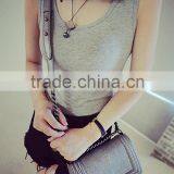 2015 Summer Ladies Combed High Quality Tank Top 100 Cotton From Garment Manufactory thumbnail-2