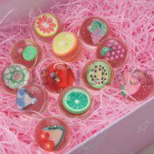 Factory Wholesale Various Design 20mm 27mm 32mm 35mm 38mm 45mm 49mm 56mm 60mm 3D Fruit Bouncy Toy Rubber Balls thumbnail-3
