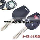 High Quality 2+1 Button Remote Key With 315MHZ for Nissa thumbnail-1