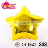 China balloon factory EN71 quality gold star shaped decoration solid mylar balloon