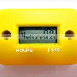 Motorcycle Colored LCD Waterproof Racing Inductive Hour Meter Yellow