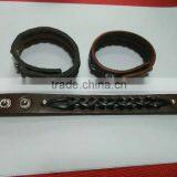 Produce Metal Snap Fastener Genuine Leather Bracelet thumbnail-1