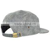 Fashion Leather Distressed Grey 5 Panel Cowboy Hat Cheap thumbnail-5
