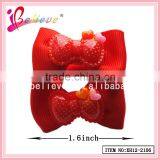 Plastic Bow Girls Ponyholder Ribbon Bow Covered Elastic Hair Bands (XH12-2106) thumbnail-4