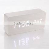 HOT !!!LED Clock Bell Wood Creative LED Clock Acoustic Wooden Clock thumbnail-5