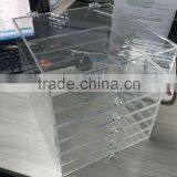 Clear Custom Acrylic Makeup Drawers With Crystal Knob