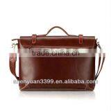 2016 Brown Leather Briefcase, High Quality Office Bags for Men,PU Shoulder Long Strip Bag With Reasonable Storage Space thumbnail-2