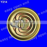 214#(70 mm)full aperture round tin can easy open peel off end